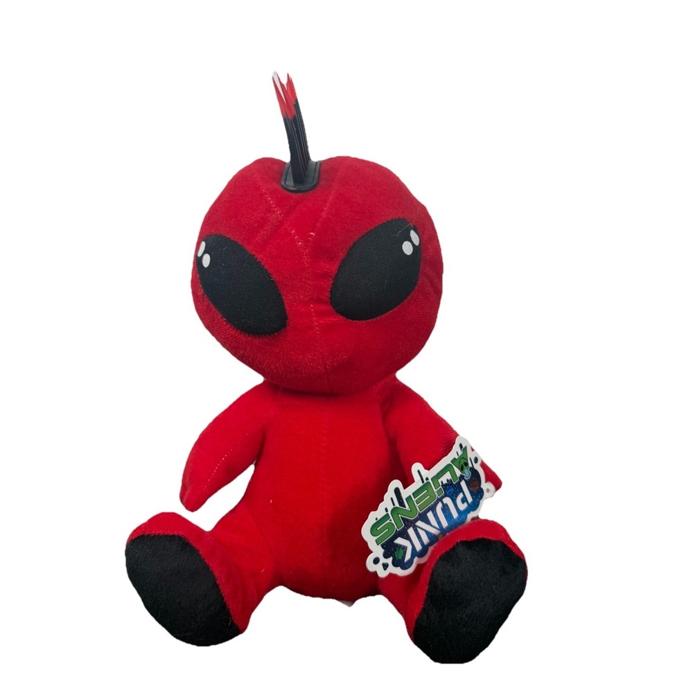 A&A Global Industries Red Mohawk Punk Alien Stuffed Animal Plush 13" New W Tag